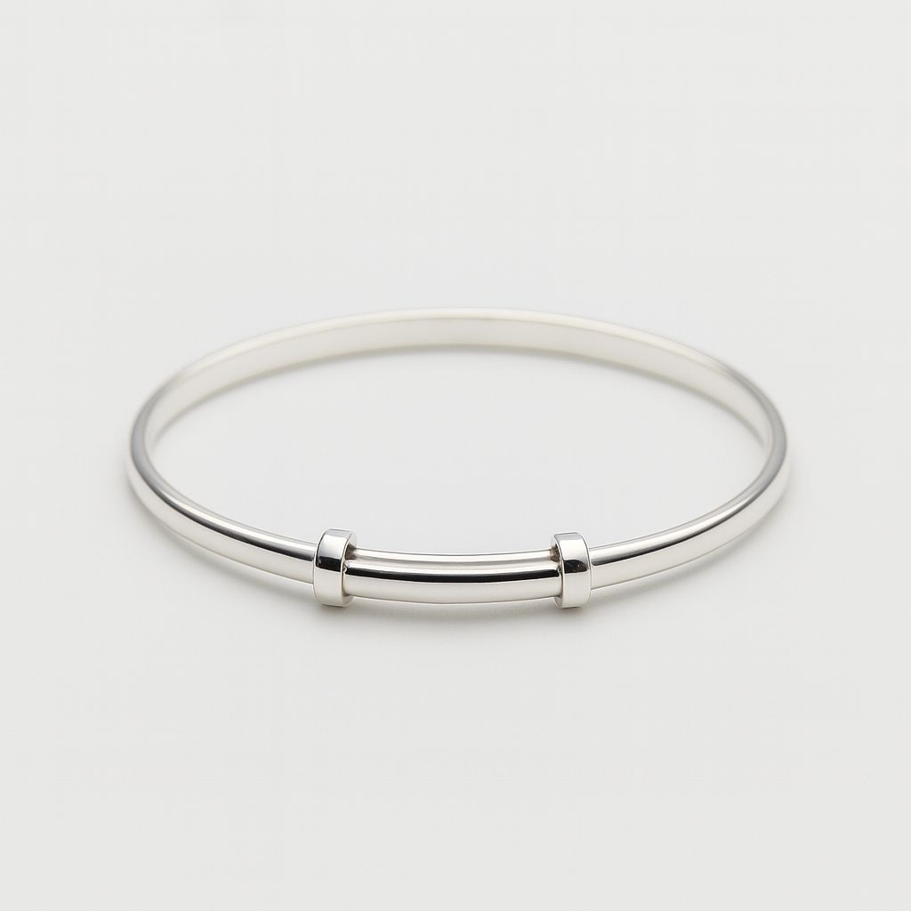 Silver extender bangle