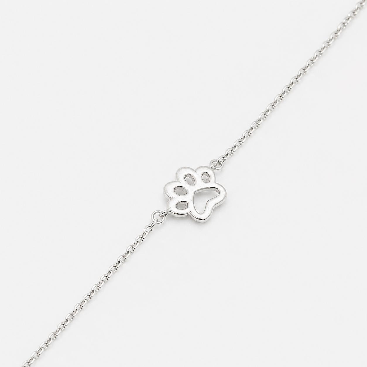 SILVER PAW BRACELET