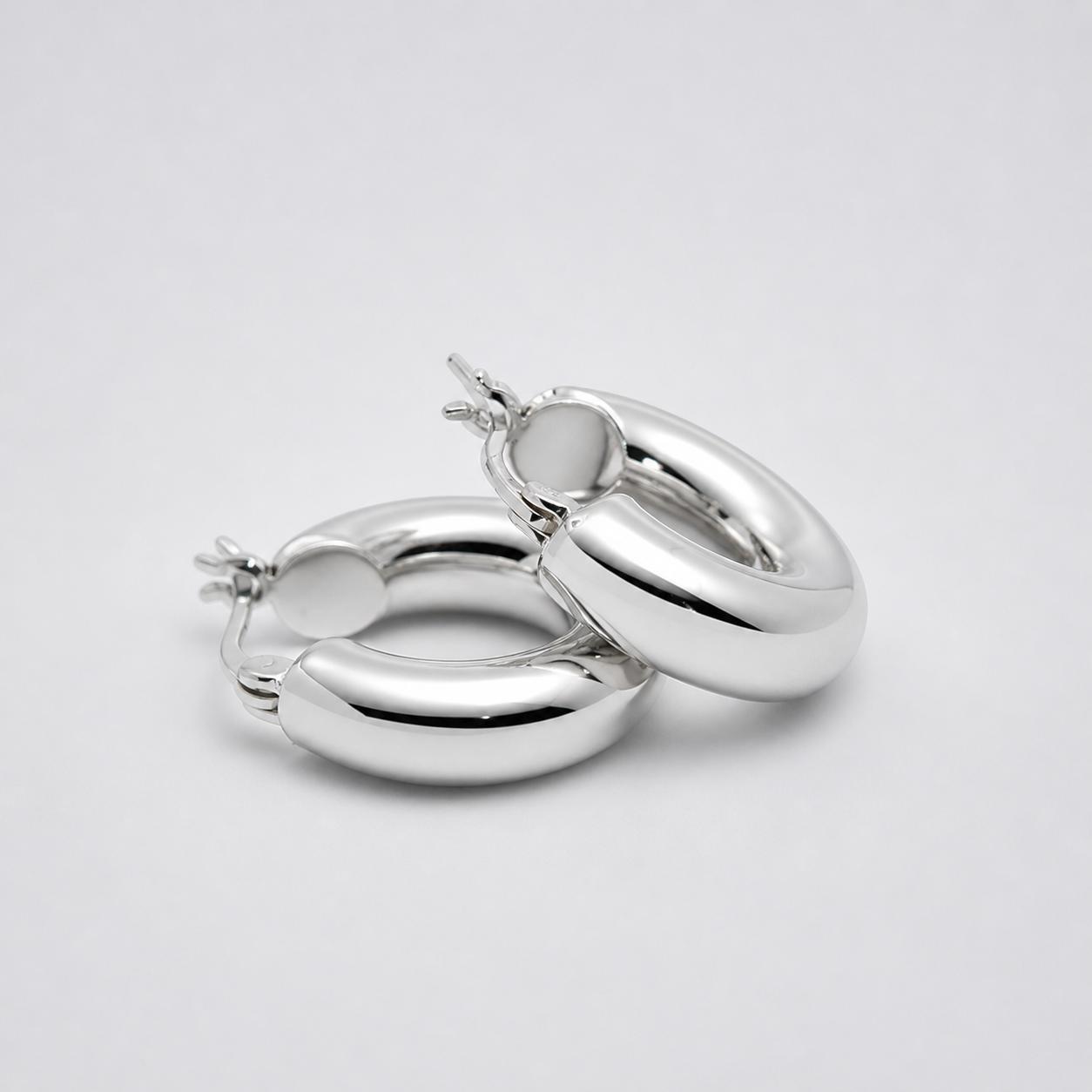 SILVER HOOP EARRINGS
