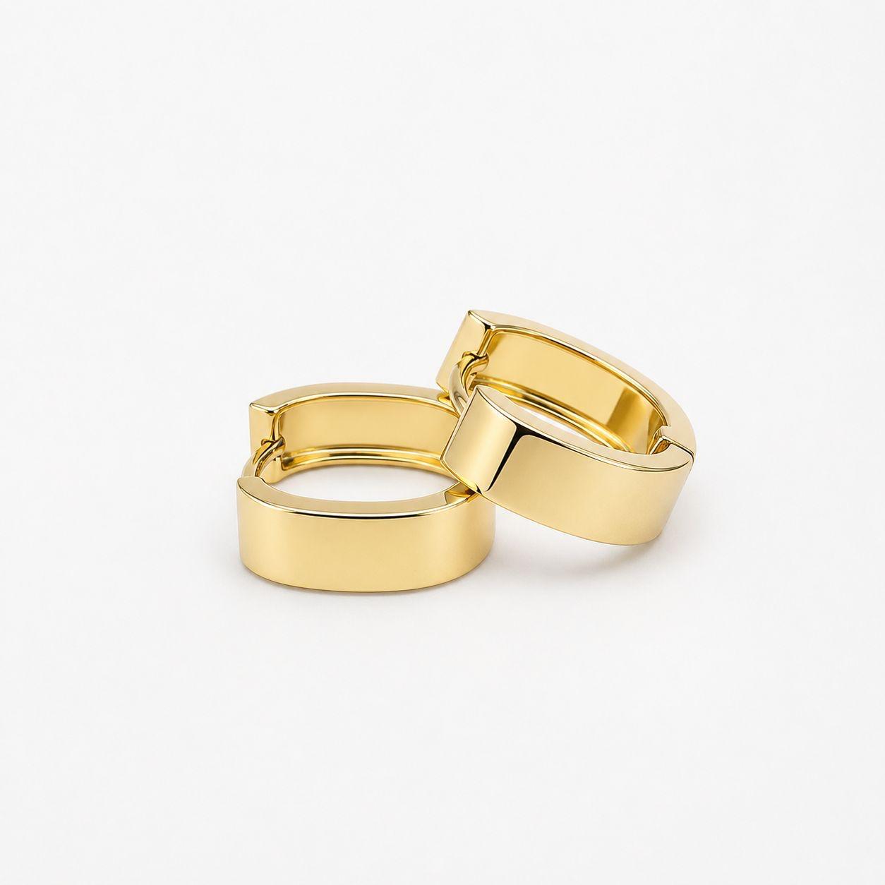 9CT YG SQUARE HOOP EARRINGS