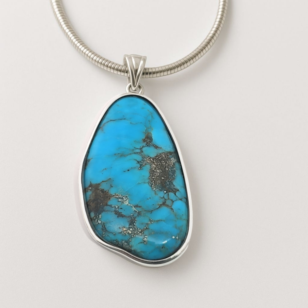 Silver turquoise pendant 1