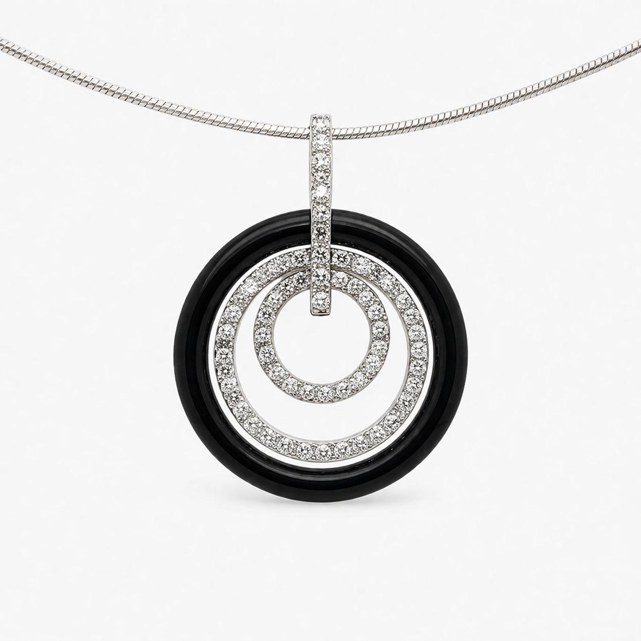 SILVER CZ CIRCLE PENDANT