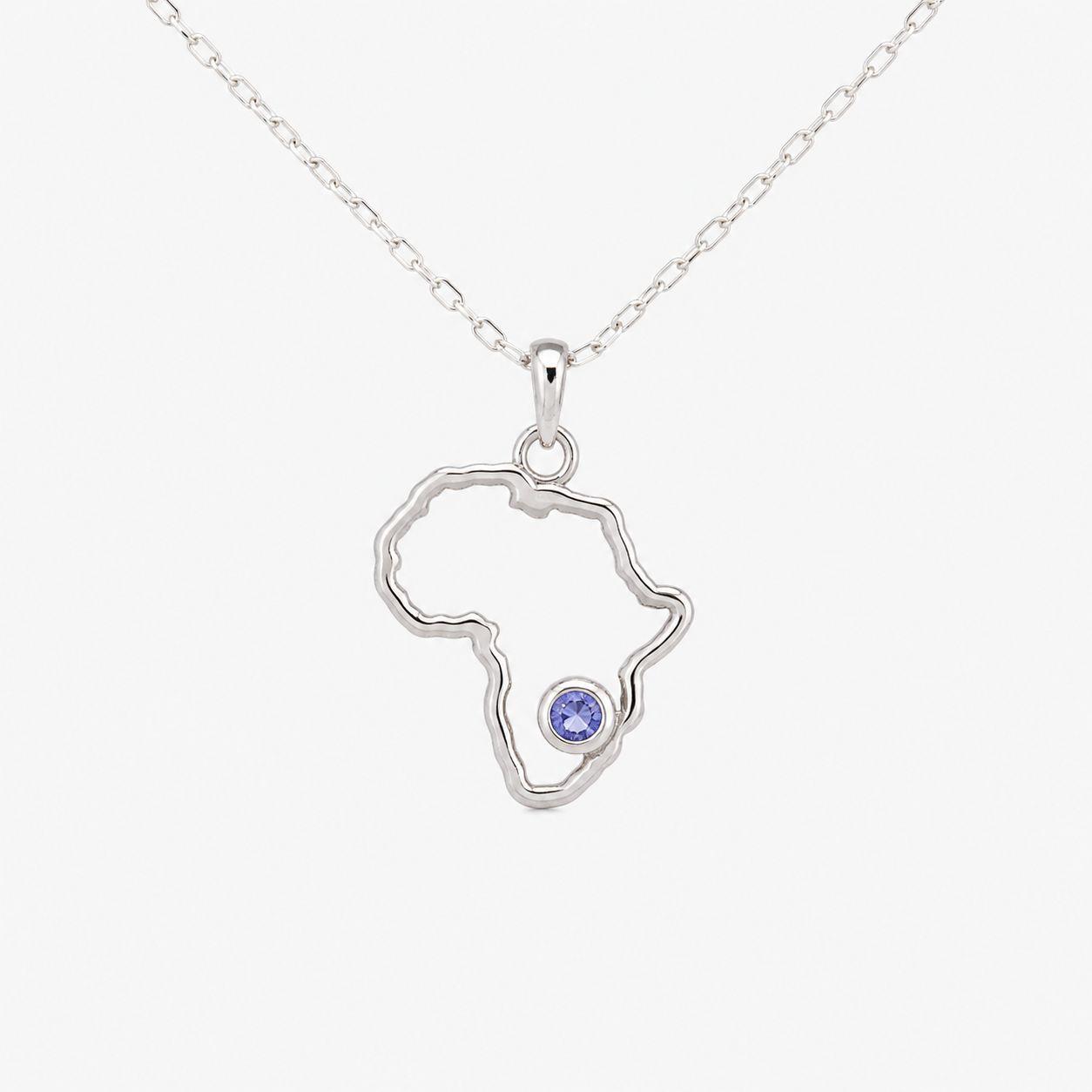 9CT WG AFRICA TANZANITE PENDANT