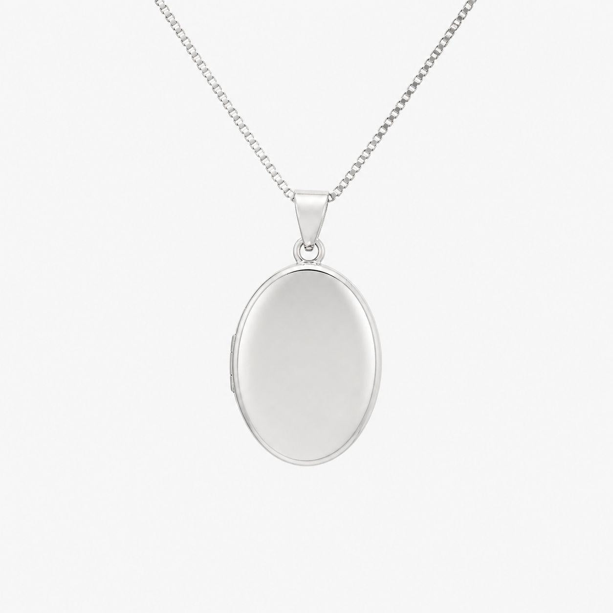 SILVER OVAL LOCKET