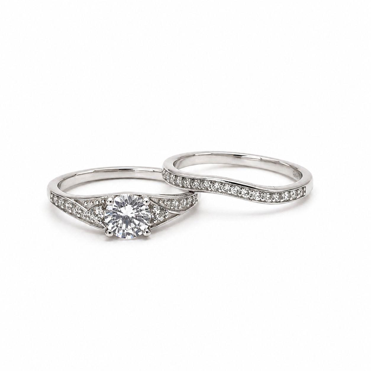 SILVER CZ TWIN SET
