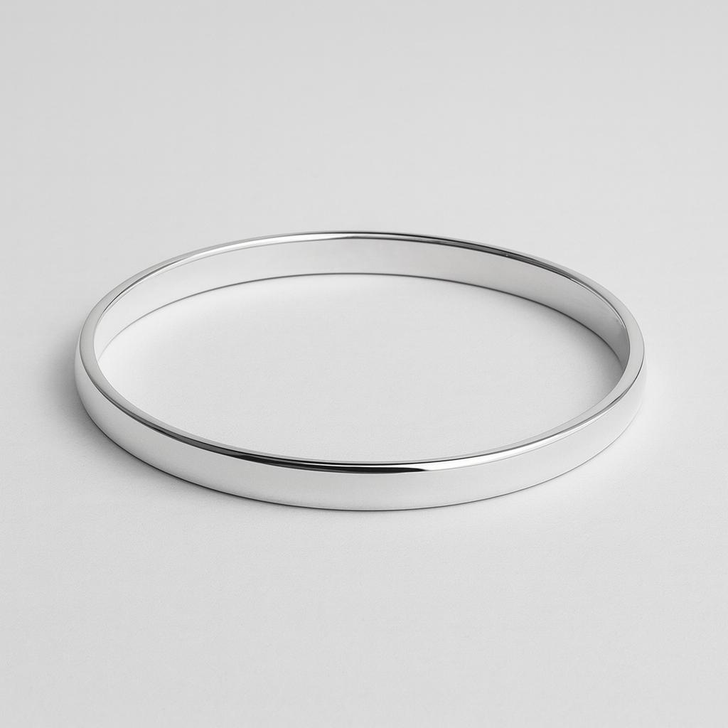 SILVER 10MM BANGLE