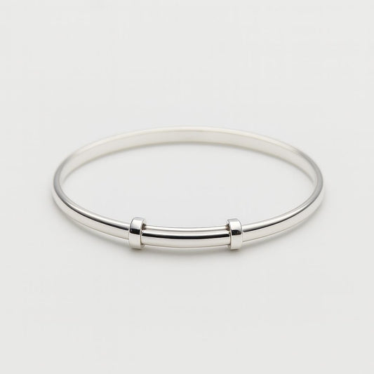 Silver extender bangle