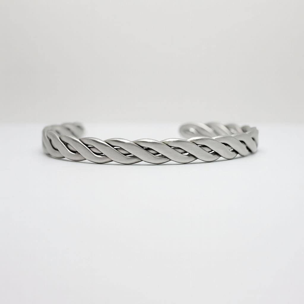 STAINLESS STEEL TWISTED BANGLE