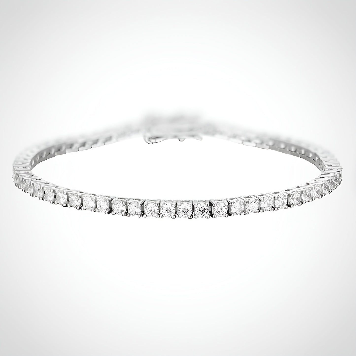 Silver cubic zirconia tennis bracelet