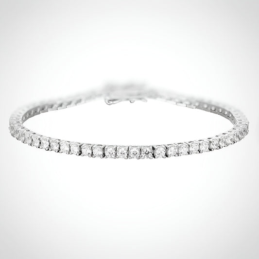Silver cubic zirconia tennis bracelet