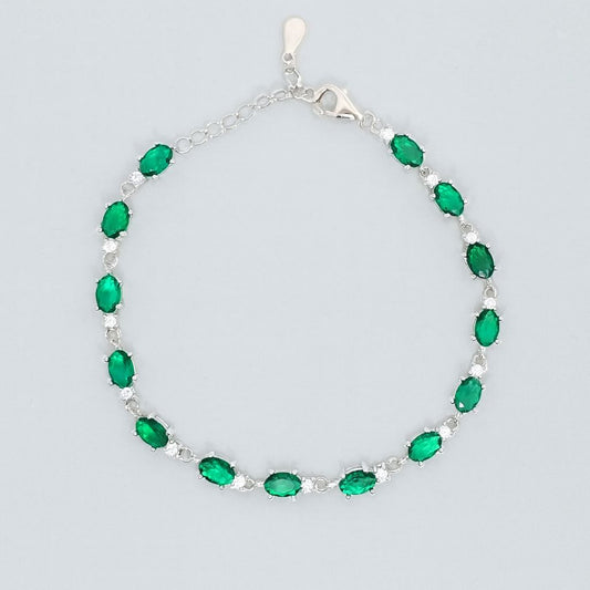 Silver cubic zirconia bracelet