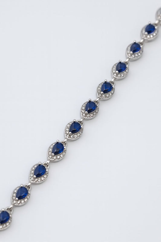Silver cubic zirconia bracelet