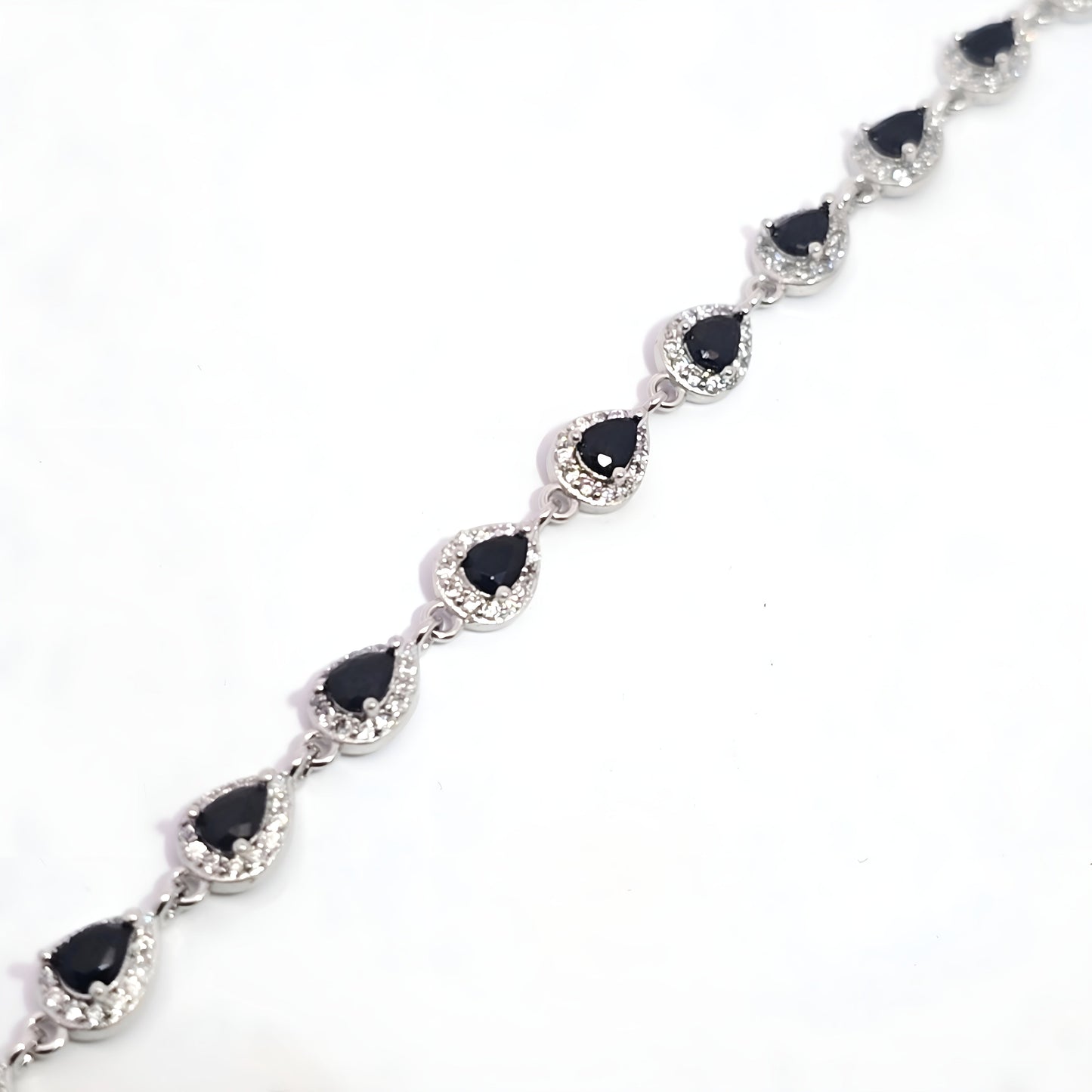 Silver cubic zirconia bracelet