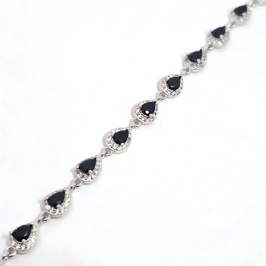 Silver cubic zirconia bracelet