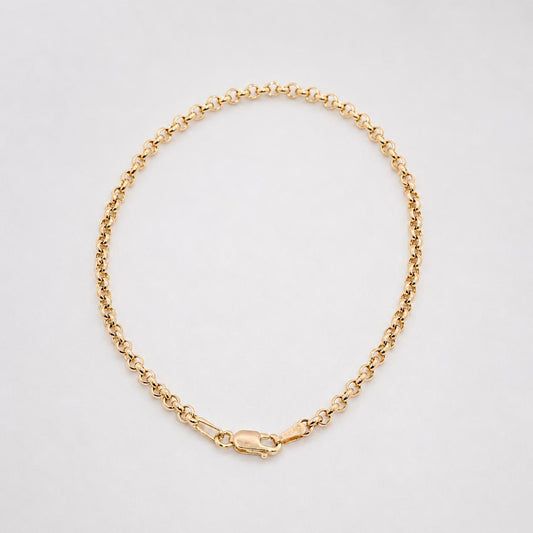 9CT YG DAINTY BELCHER CHAIN