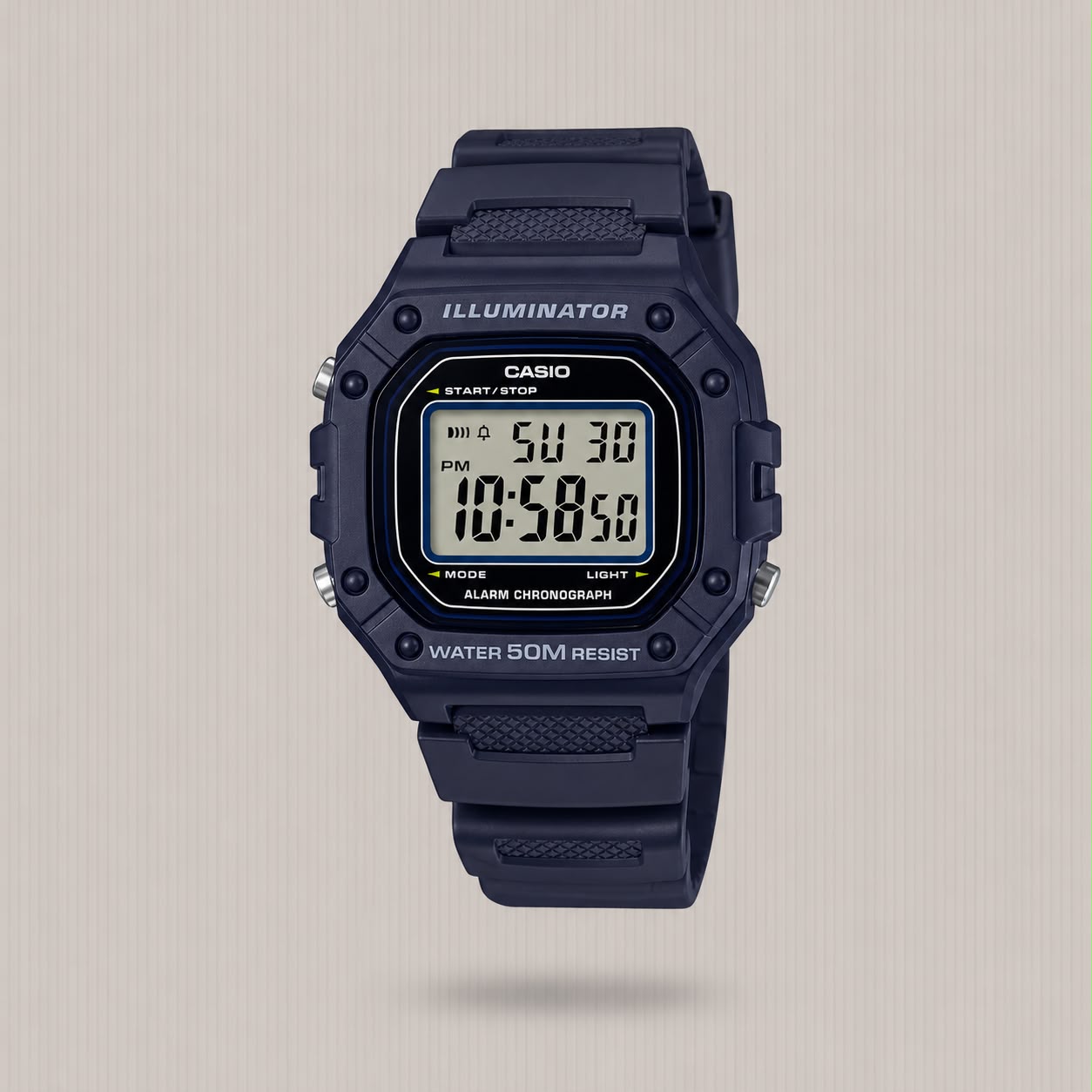 CASIO DIGITAL BLUE CASE BLUE STRAP W-218H-2AVDF