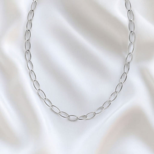 Silver fancy curb chain