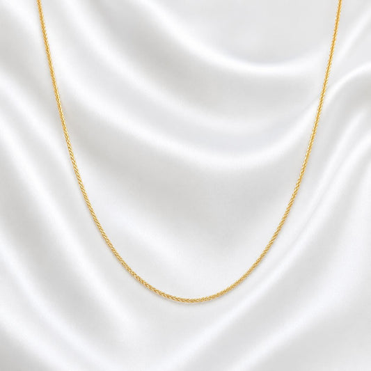 9CT YG DAINTY WHEAT CHAIN