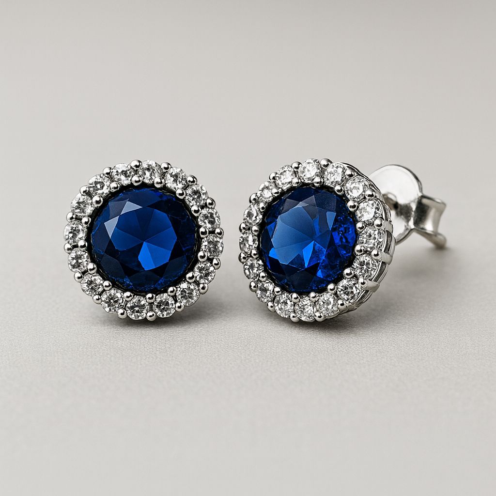 Silver cubic zirconia earrings