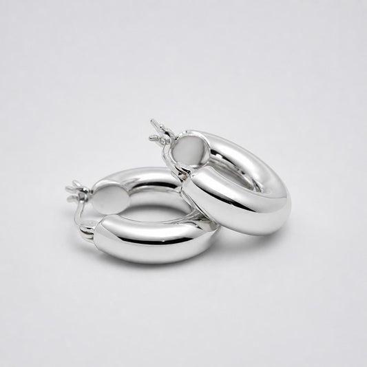 SILVER HOOP EARRINGS