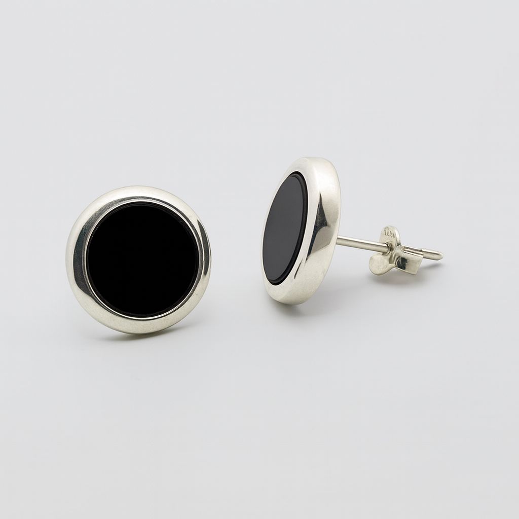 SILVER & ONYX EARRINGS