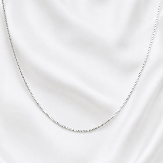 SILVER 4CM BOX CHAIN