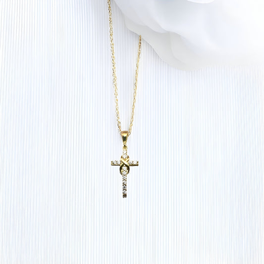 9ct yellow gold cross pendant