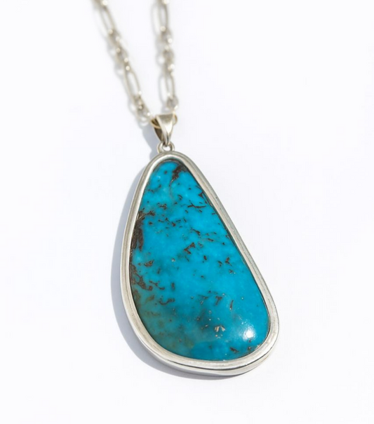 Silver turquoise pendant 2