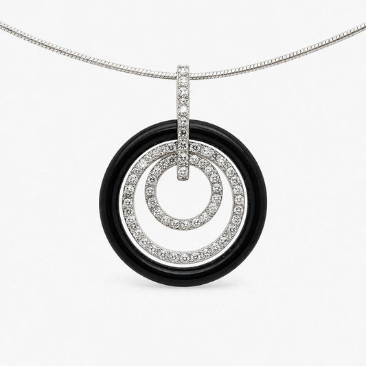 SILVER CZ CIRCLE PENDANT