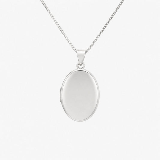 SILVER OVAL LOCKET