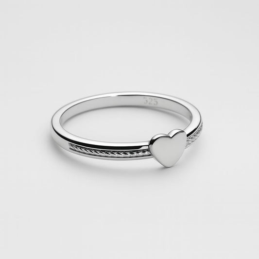 Silver  heart ring