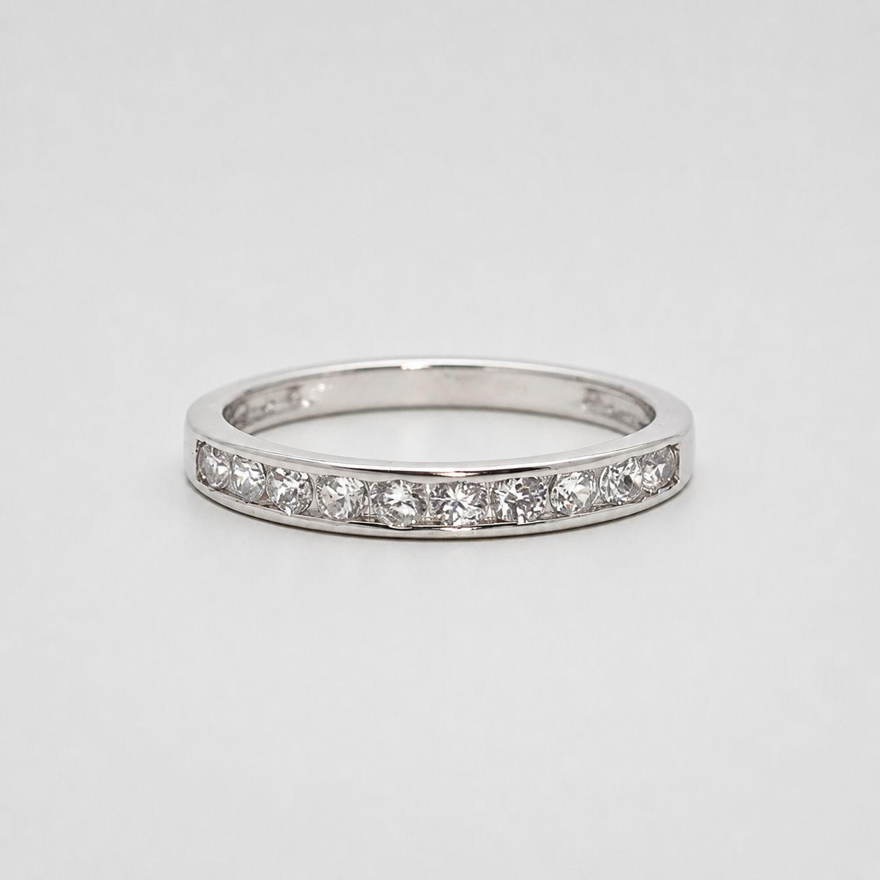 SILVER CHANNEL SET ETERN RING
