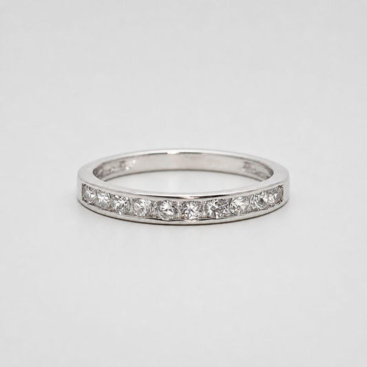 SILVER CHANNEL SET ETERN RING