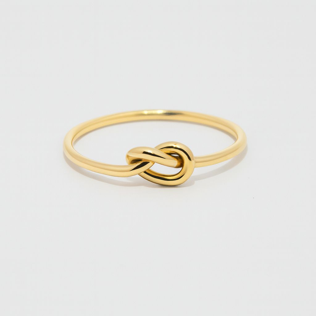 9ct yellow gold knot ring