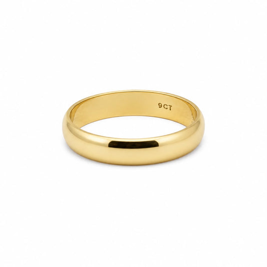 9CT YELLOW GOLD 5MM WEDDING BAND