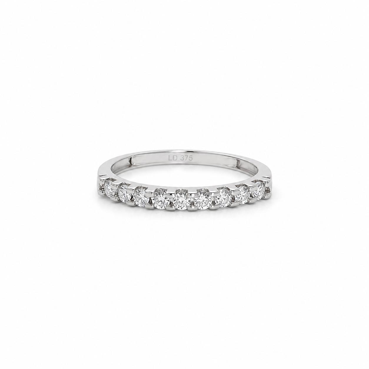 9CT WG LGD ETERNITY RING 0.27CT F VS