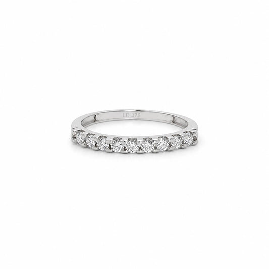 9CT WG LGD ETERNITY RING 0.27CT F VS