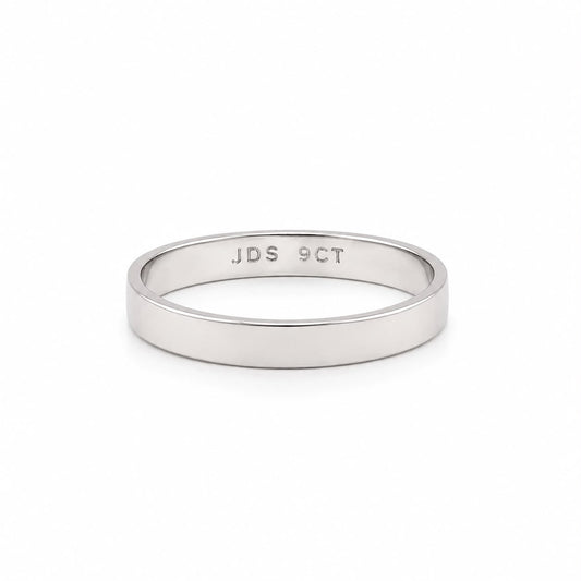 9CT WHITE GOLD WEDDING BAND
