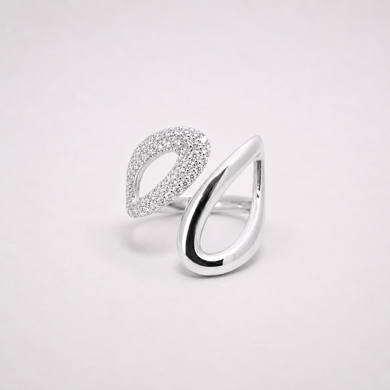 SILVER CZ DRESS RING
