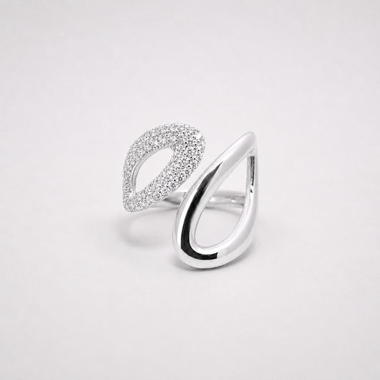 SILVER CZ DRESS RING