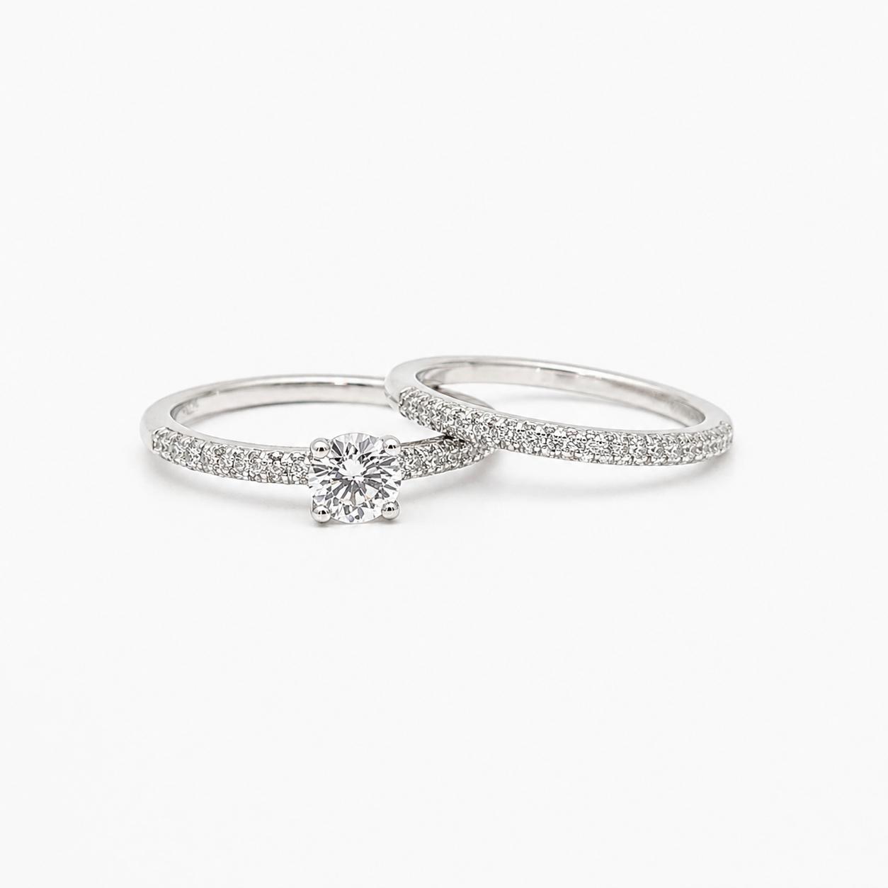 SILVER PAVE CZ TWIN SET