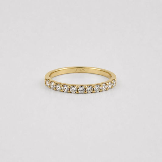 9CT YG LAB DIAM ETERNITY RING 2MM = 0.33CT