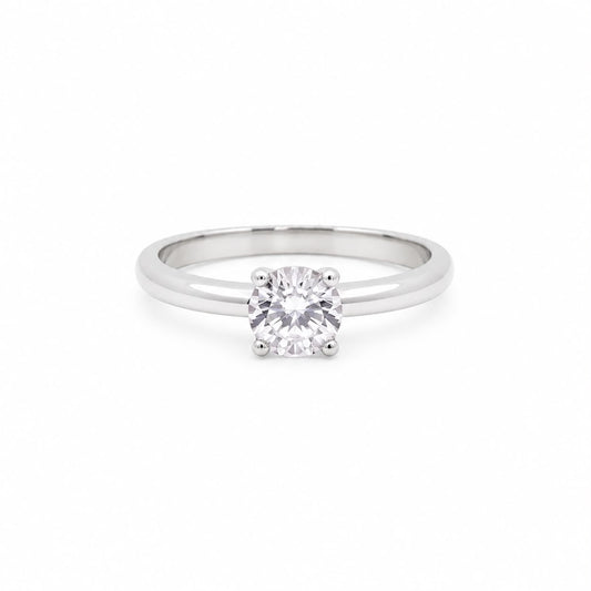 SILVER 4 CLAW SOLITAIRE RING